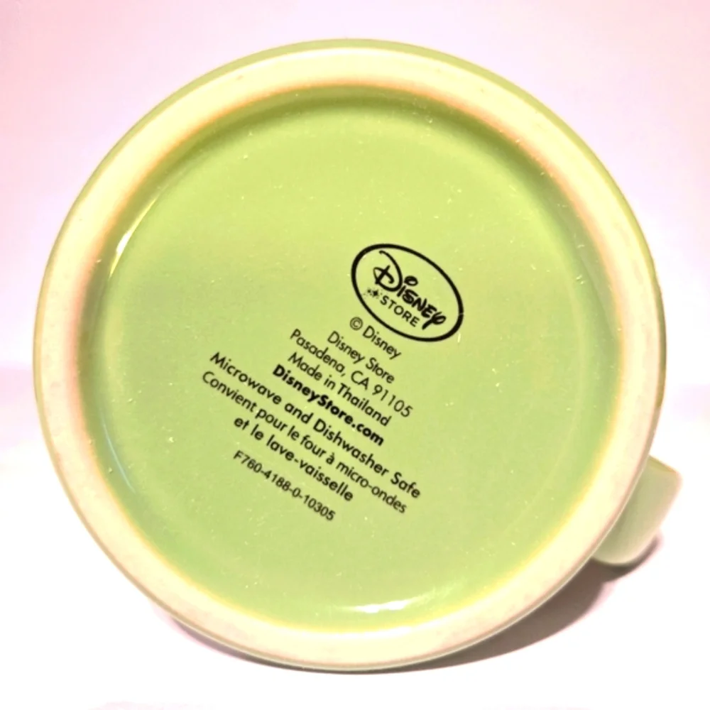Disney Store Exclusive Tinkerbell Mug Sage Green Double Sided Line Art 16oz